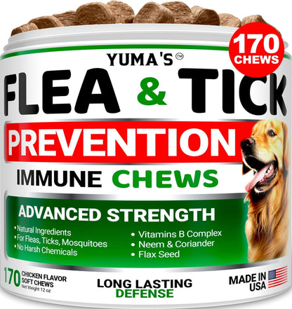 Yuma's - Natural Flea and Tick Prevention Chewables for Dogs