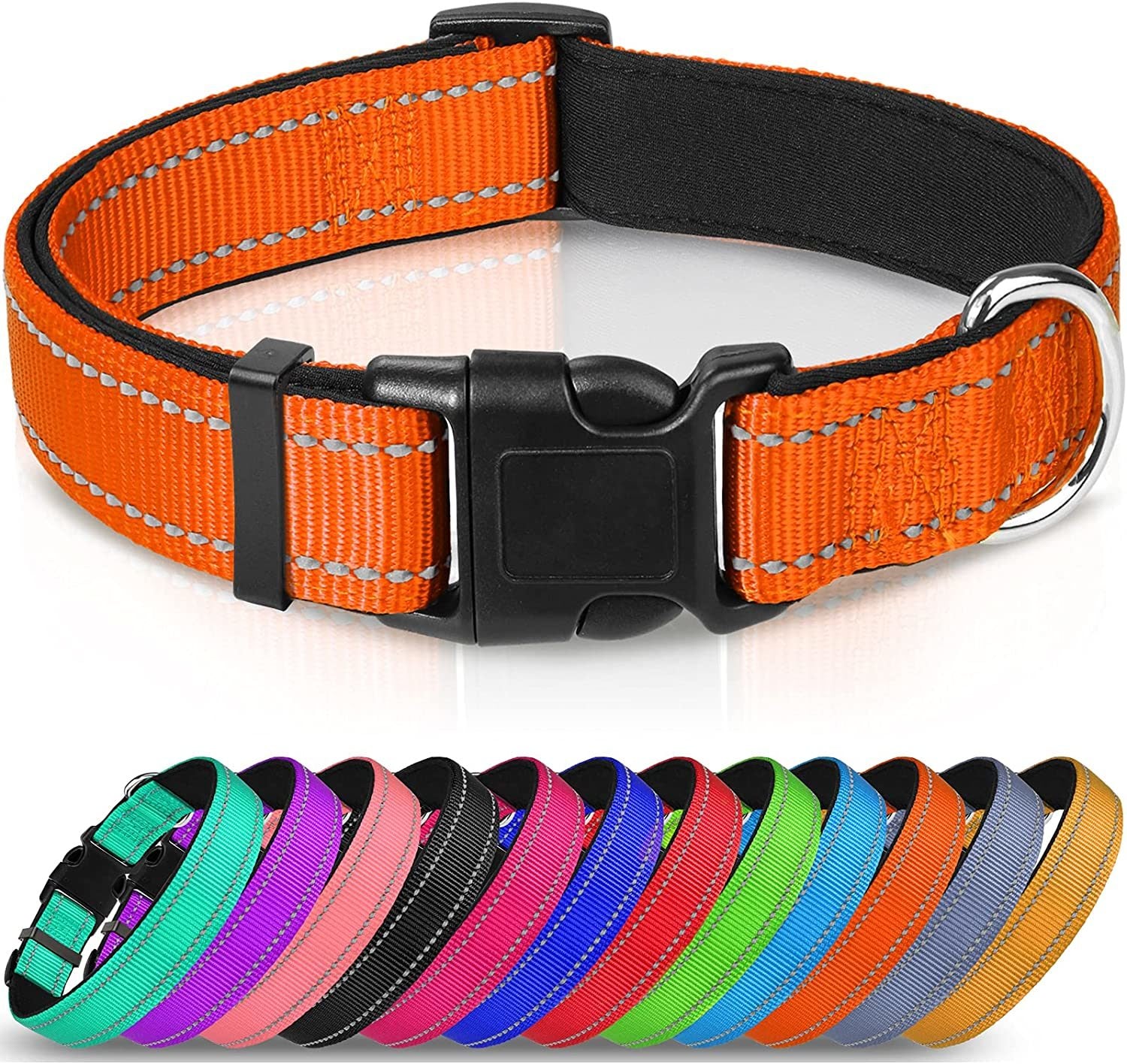 Soft Neoprene Padded Breathable Reflective Dog Collar
