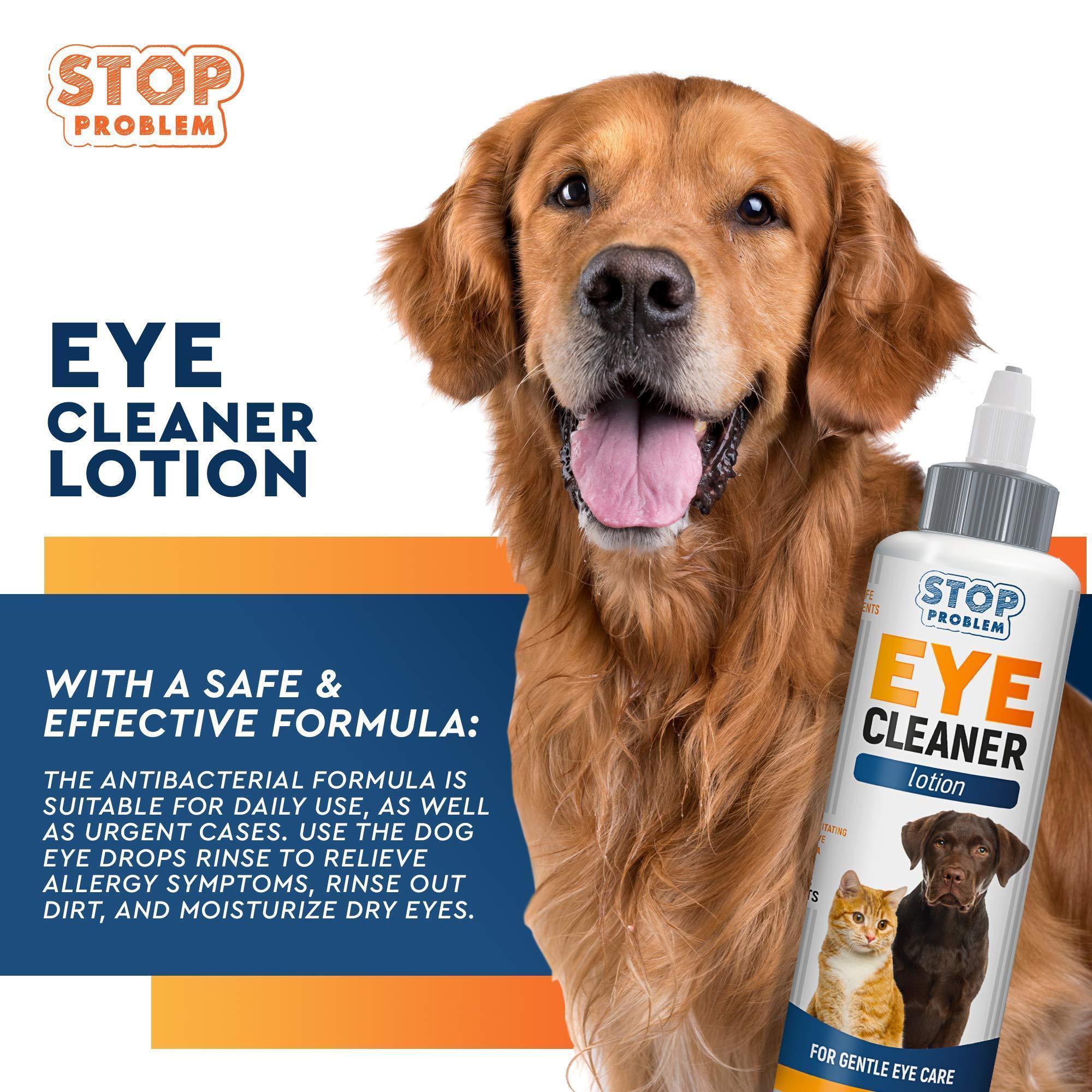 All Pet Eye Wash Drops Treatment for Relief of Allergies, Runny Dry Eyes, Pain Free