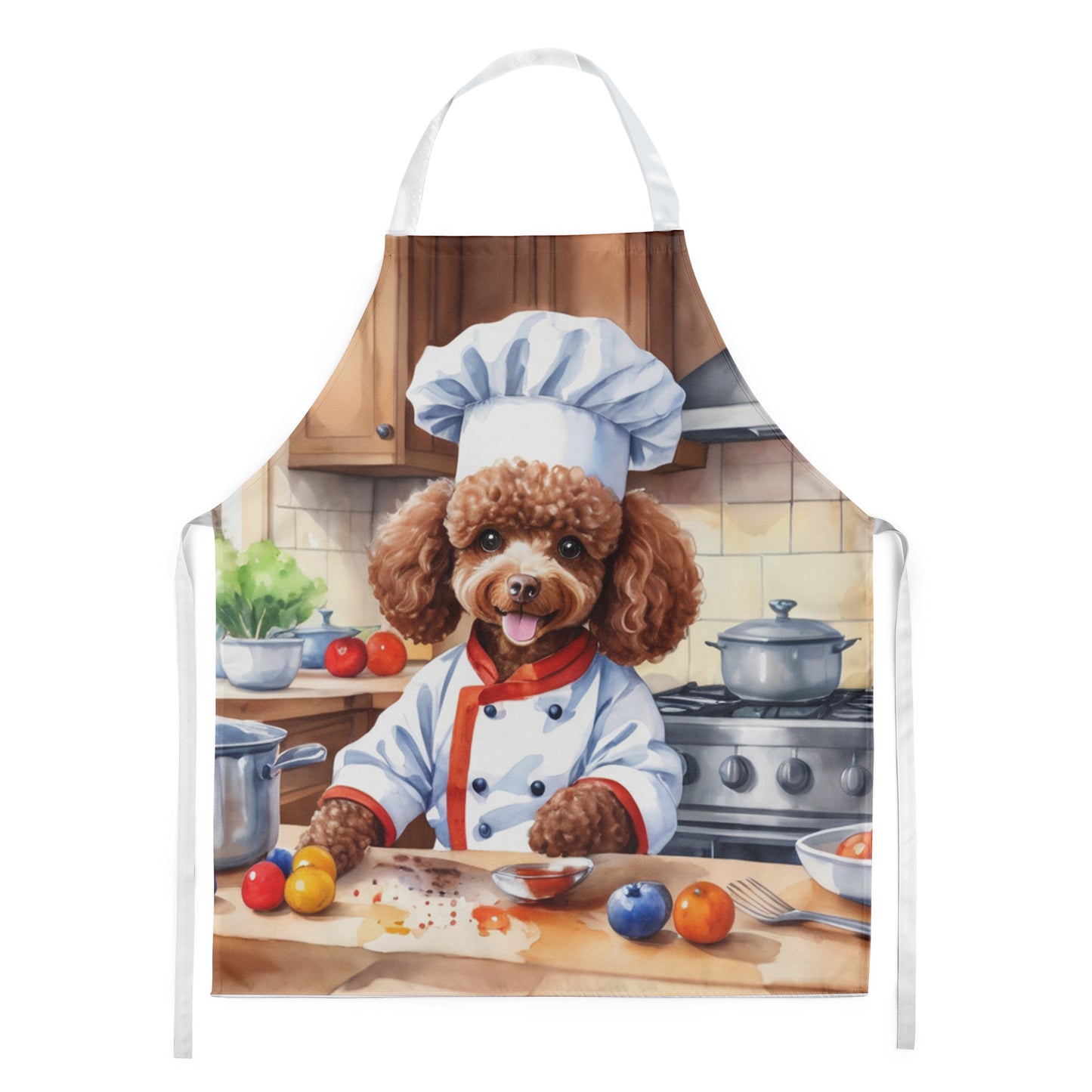 Chocolate Poodle - The Chef Apron for Adult Women and Men - Unisex Large