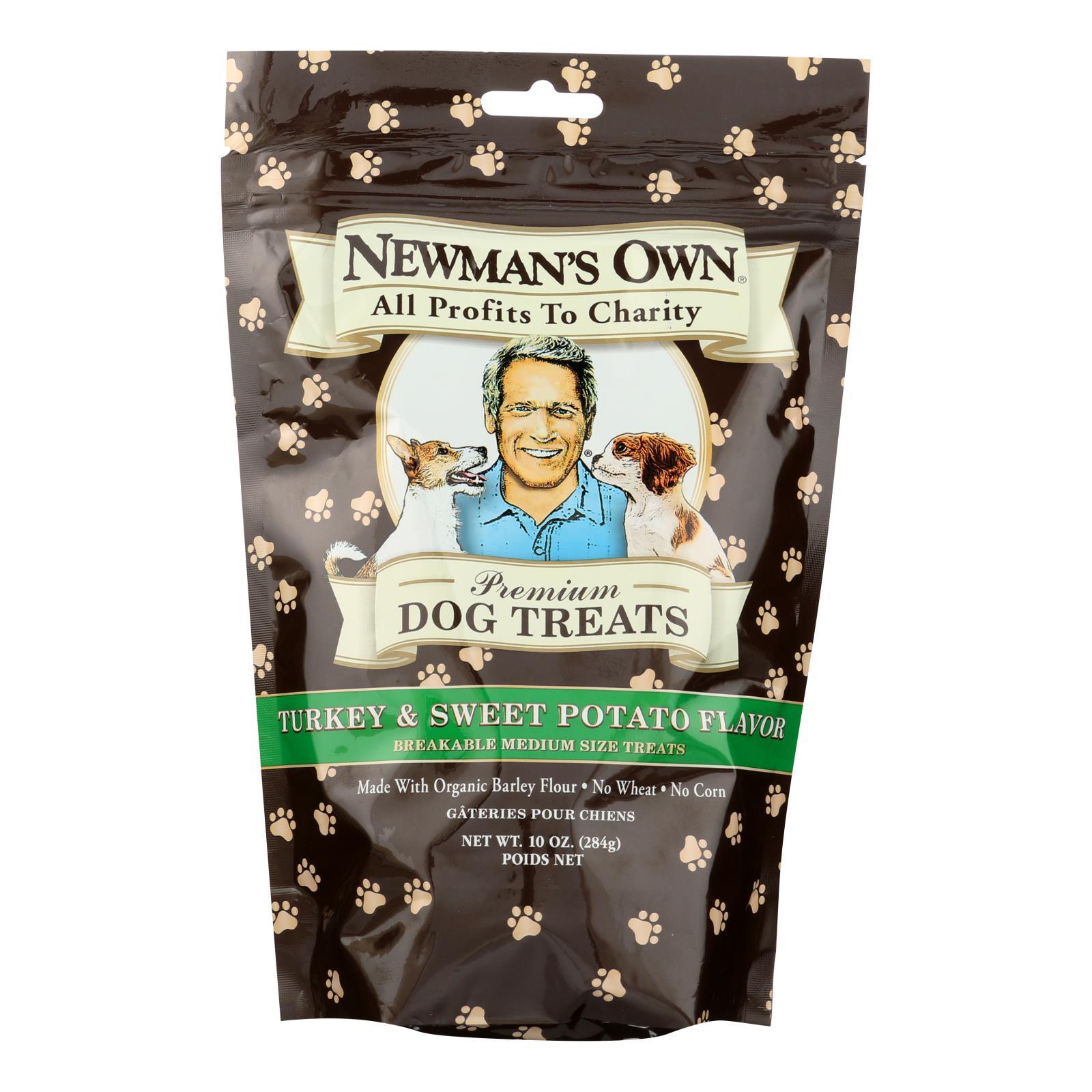 Newman's Own Organics Turkey And Sweet Potato Treats for Dogs - Case Of  6 - 10 oz pkg