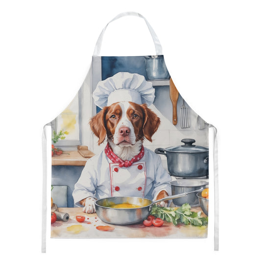 Brittany Spaniel The Chef Apron for Adult Women and Men - Unisex Large