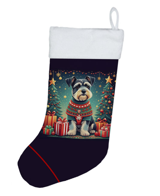 Schnauzer - Christmas Holiday Stocking for Family Decorations