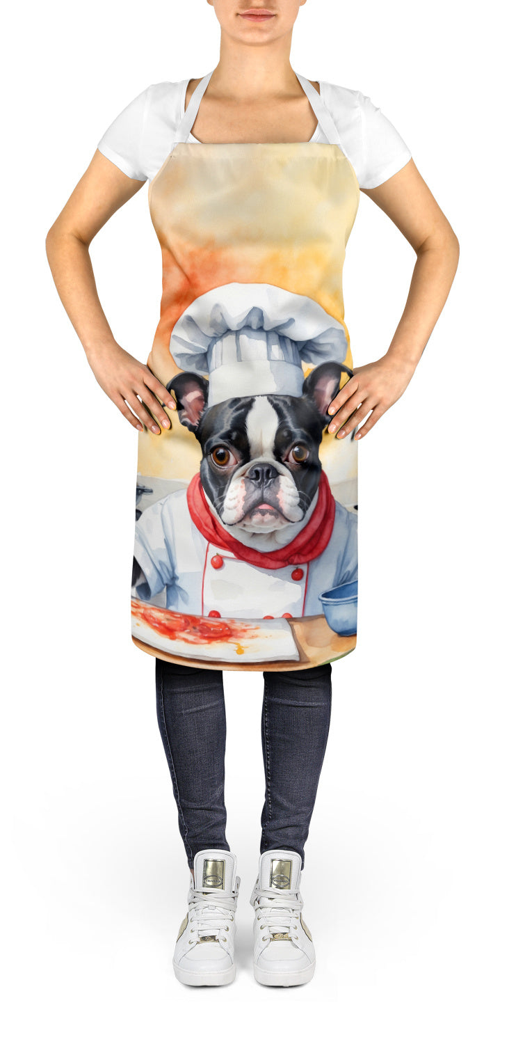 Boston Terrier 2 - The Chef Apron for Adult Women and Men - Unisex Large