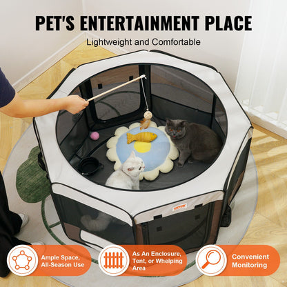 Foldable 46 inch Portable Playpen for Dogs and Pets