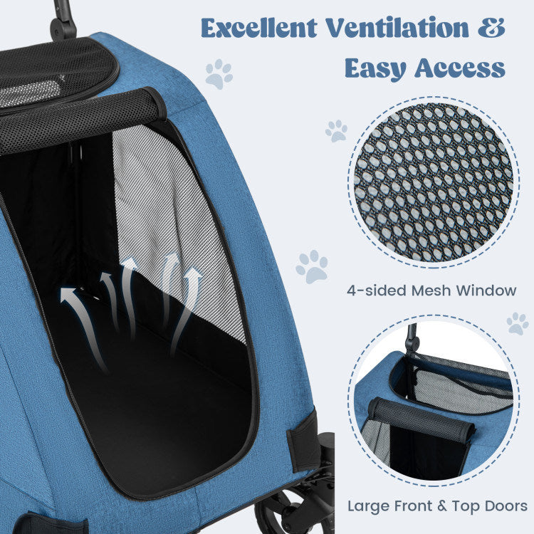 Foldable Stroller Designed for Extra Large Dogs