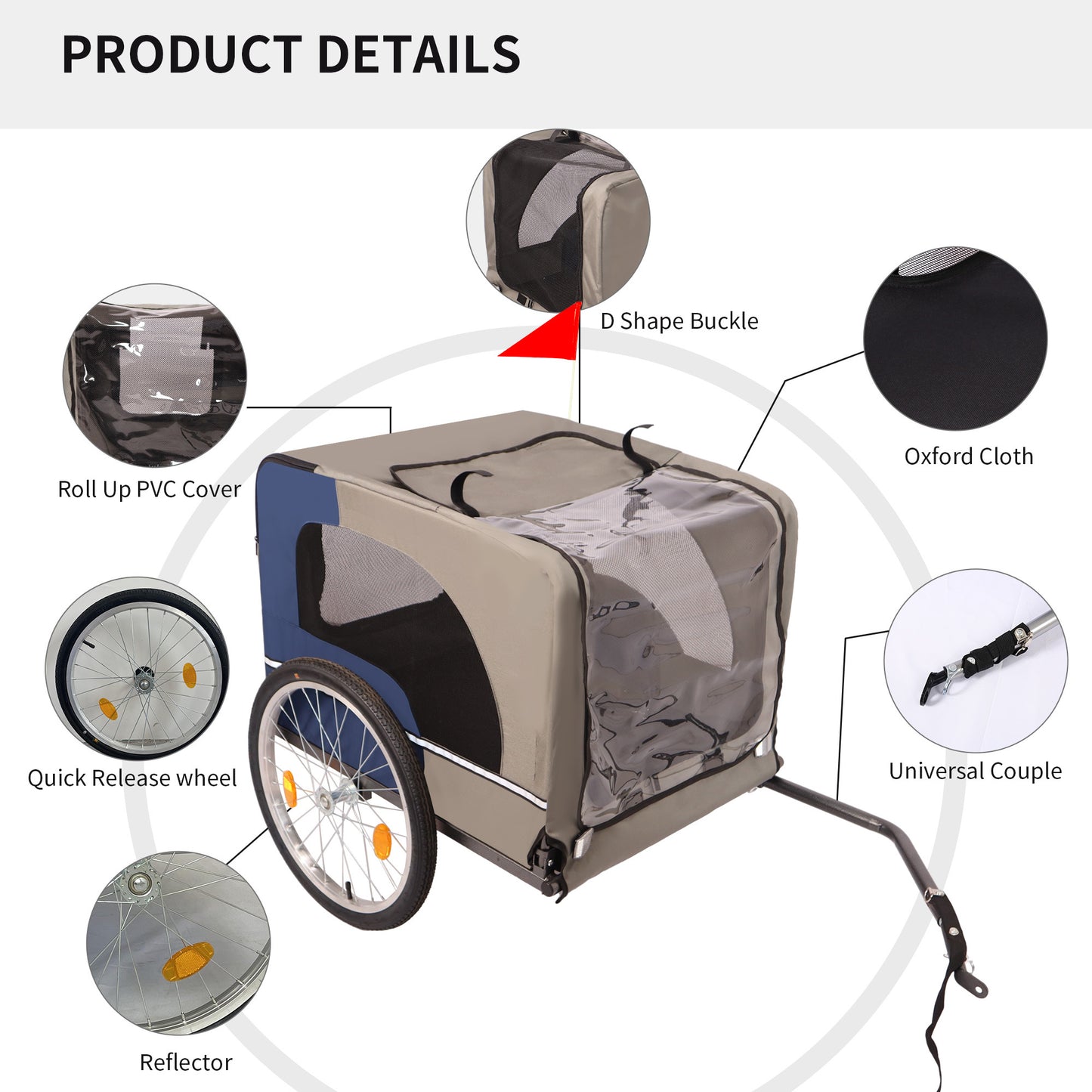 Folding Bicycle Carrier for Medium and Small Breed Dogs