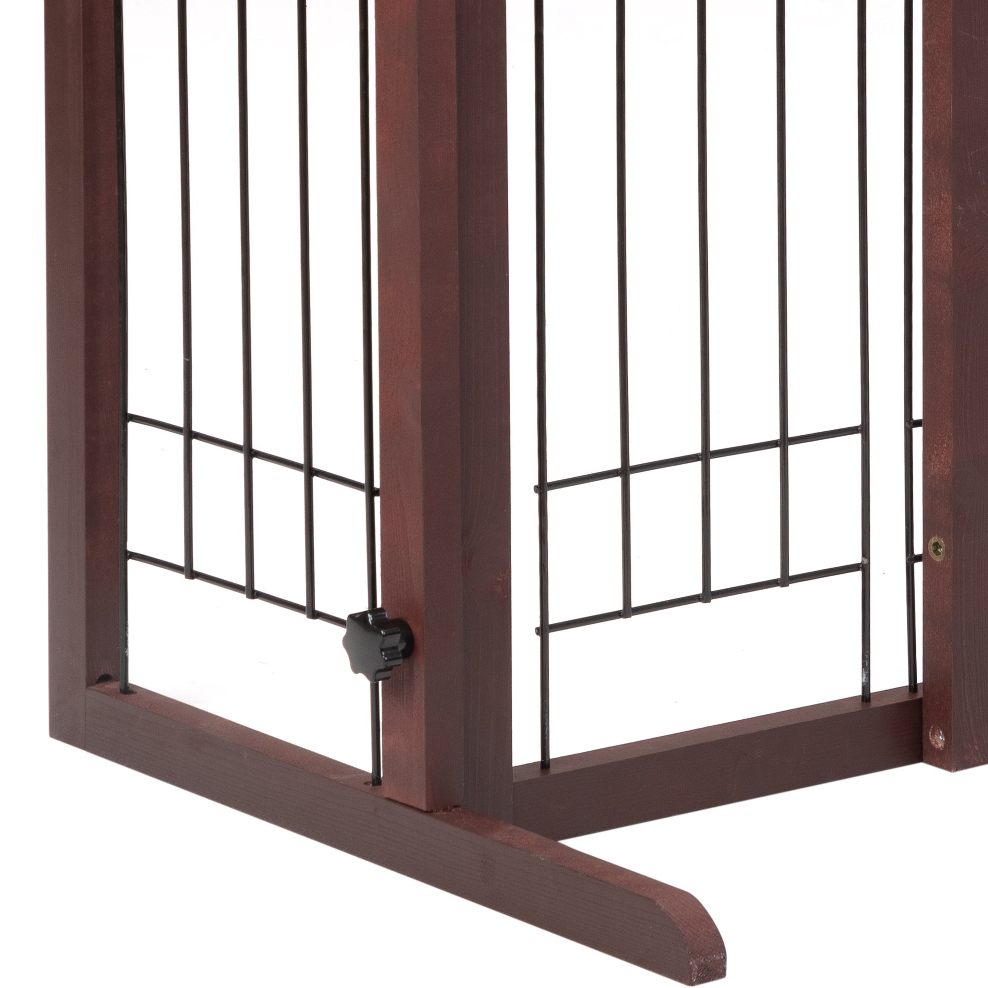 Freestanding Adjustable Wooden Gate for Dogs - 38" to 71"