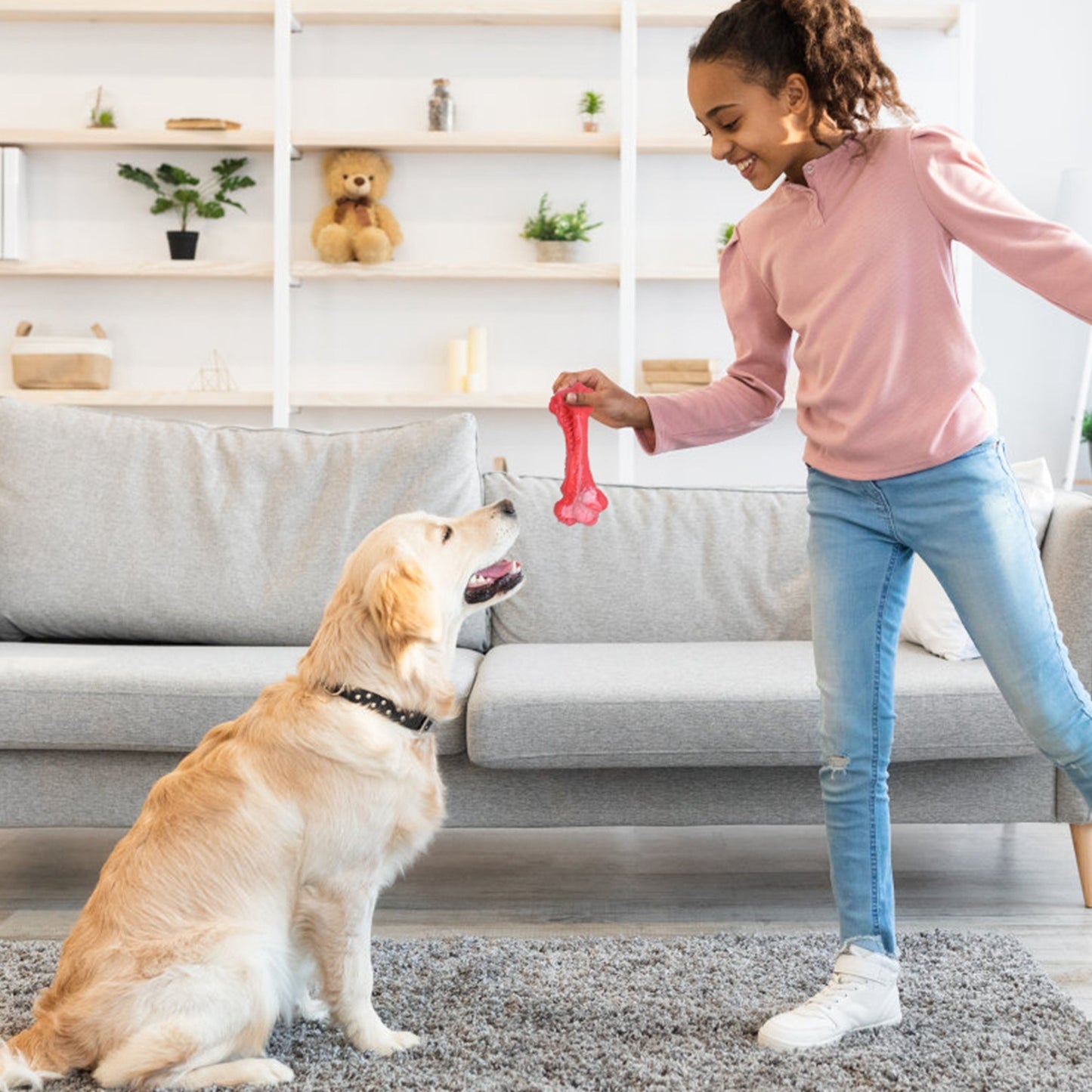 Dog Chew Bone with Beef Flavor for Aggressive Chewers