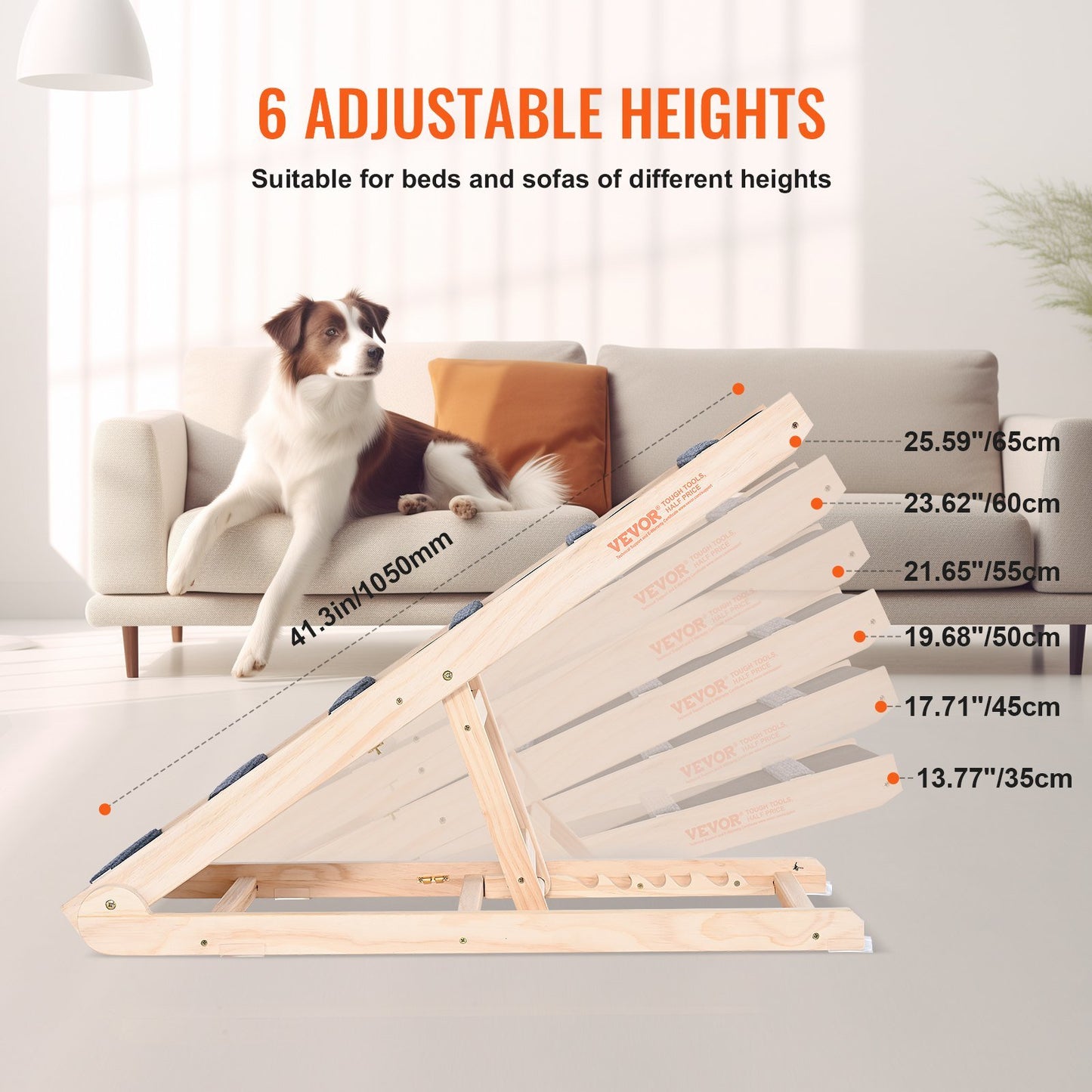 Heavy Duty Adjustable Folding Durable Ramp for Dogs