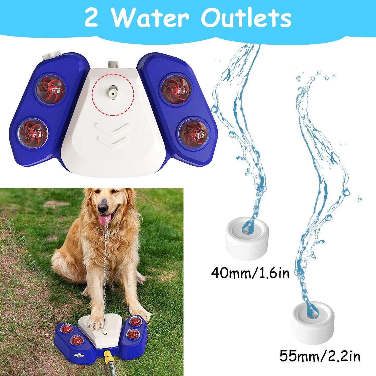 Multifunctional Step-on Activated Sprinkler and Drinking Fountain for Dogs