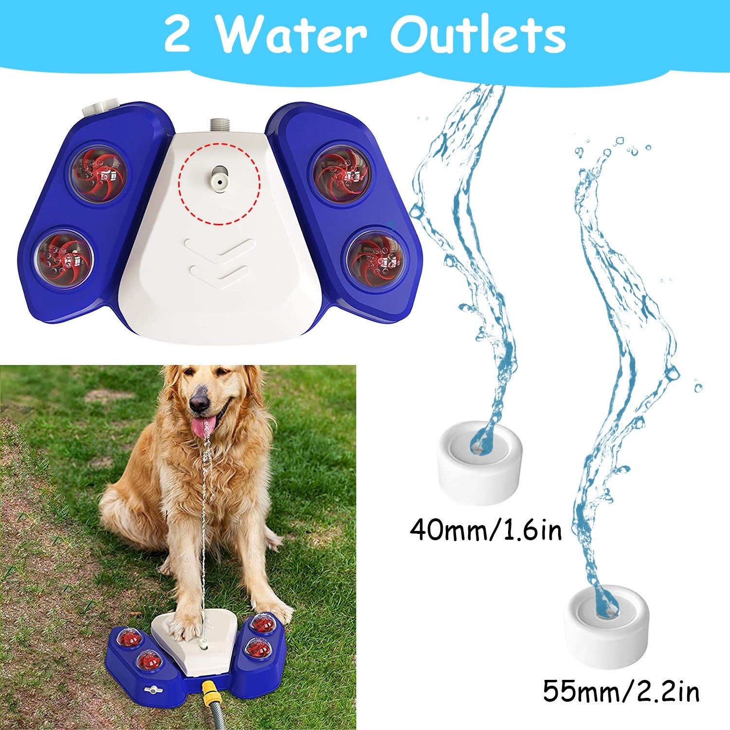 Step-on Activated Sprinkler and Drinking Fountain for Dogs