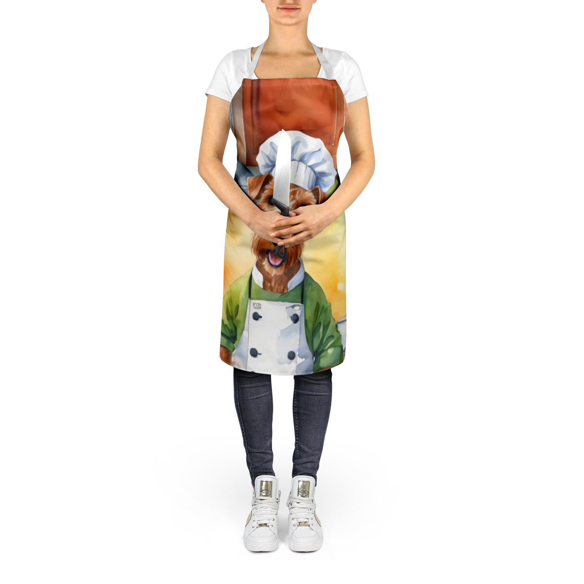 Irish Terrier - The Chef Apron for Adult Women and Men - Unisex Large