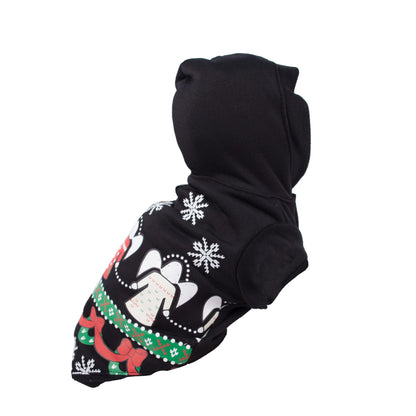 Pet Life -  Angel Pattern Lighted Holiday Hooded Sweater Costume for Small Dogs