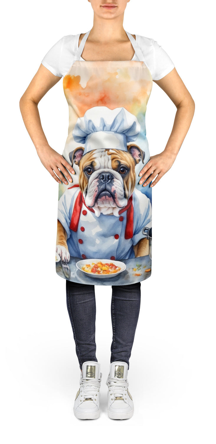 English Bulldog - The Chef Apron for Adult Women and Men - Unisex Large