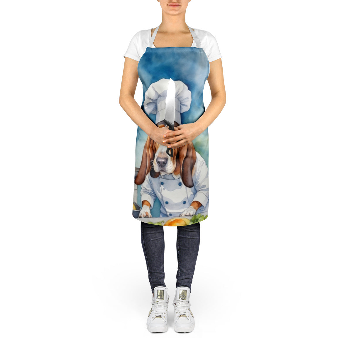 Basset Hound - The Chef Apron for Adult Women and Men - Unisex Large