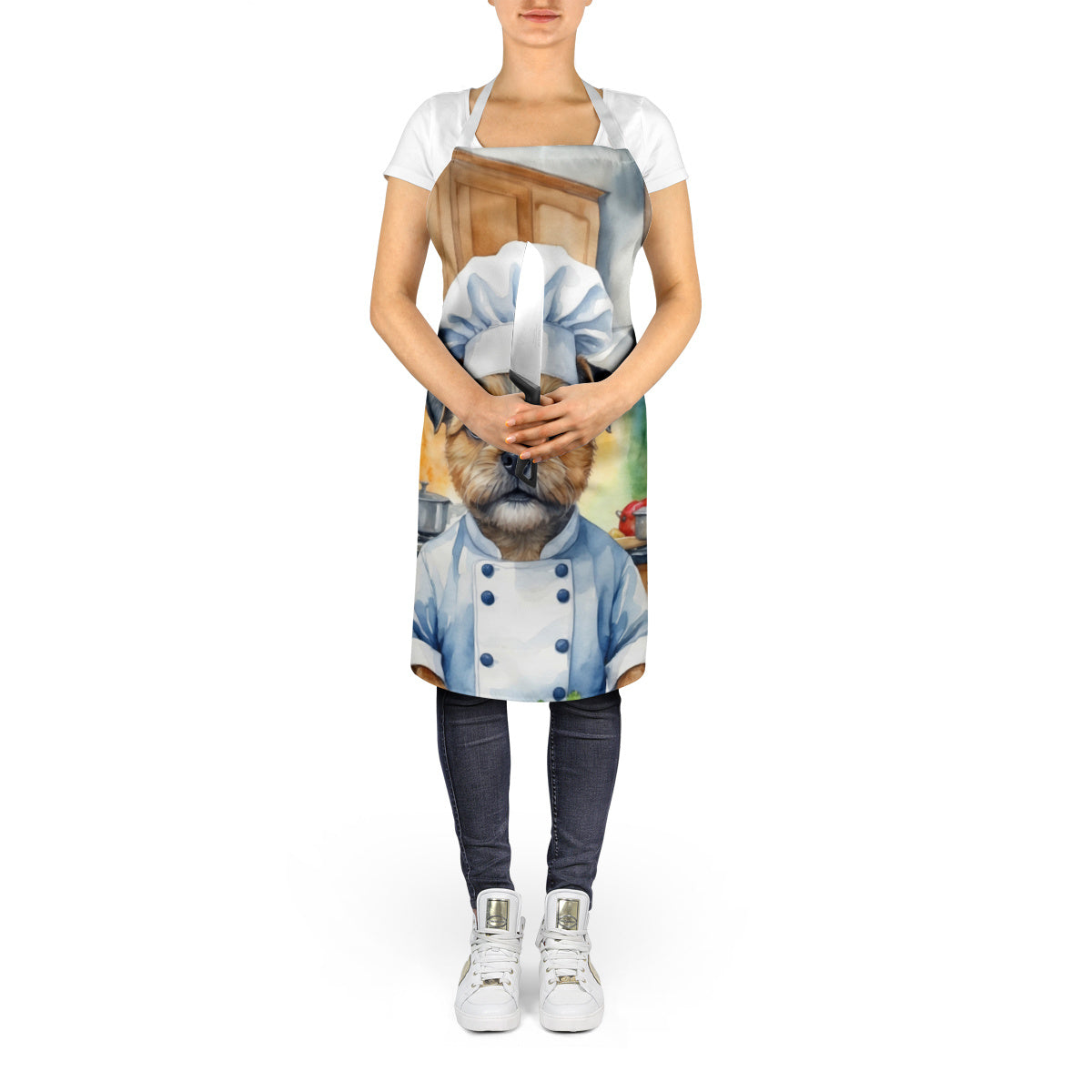 Border Terrier - The Chef Apron for Adult Women and Men - Unisex Large