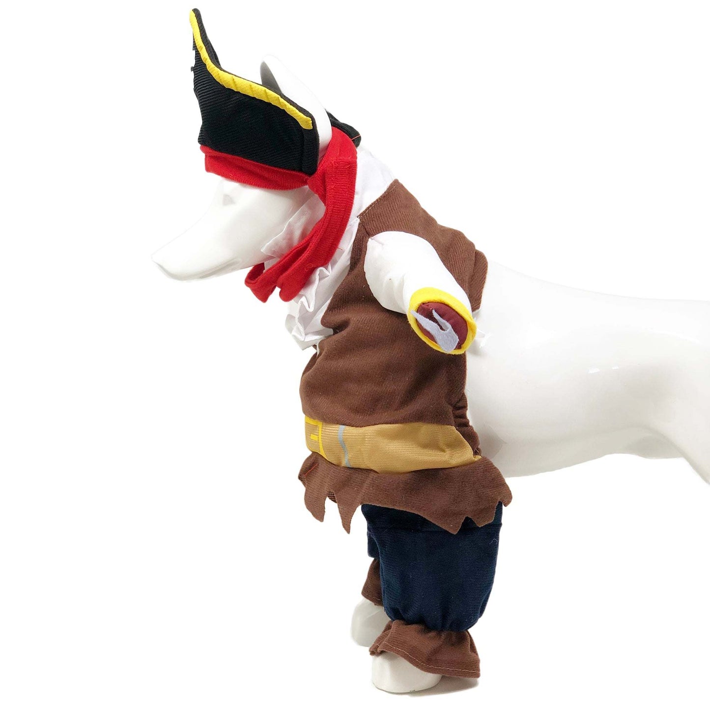 Pet Life - Captain Snuggles Pirate Halloween Costume for Dogs and Cats