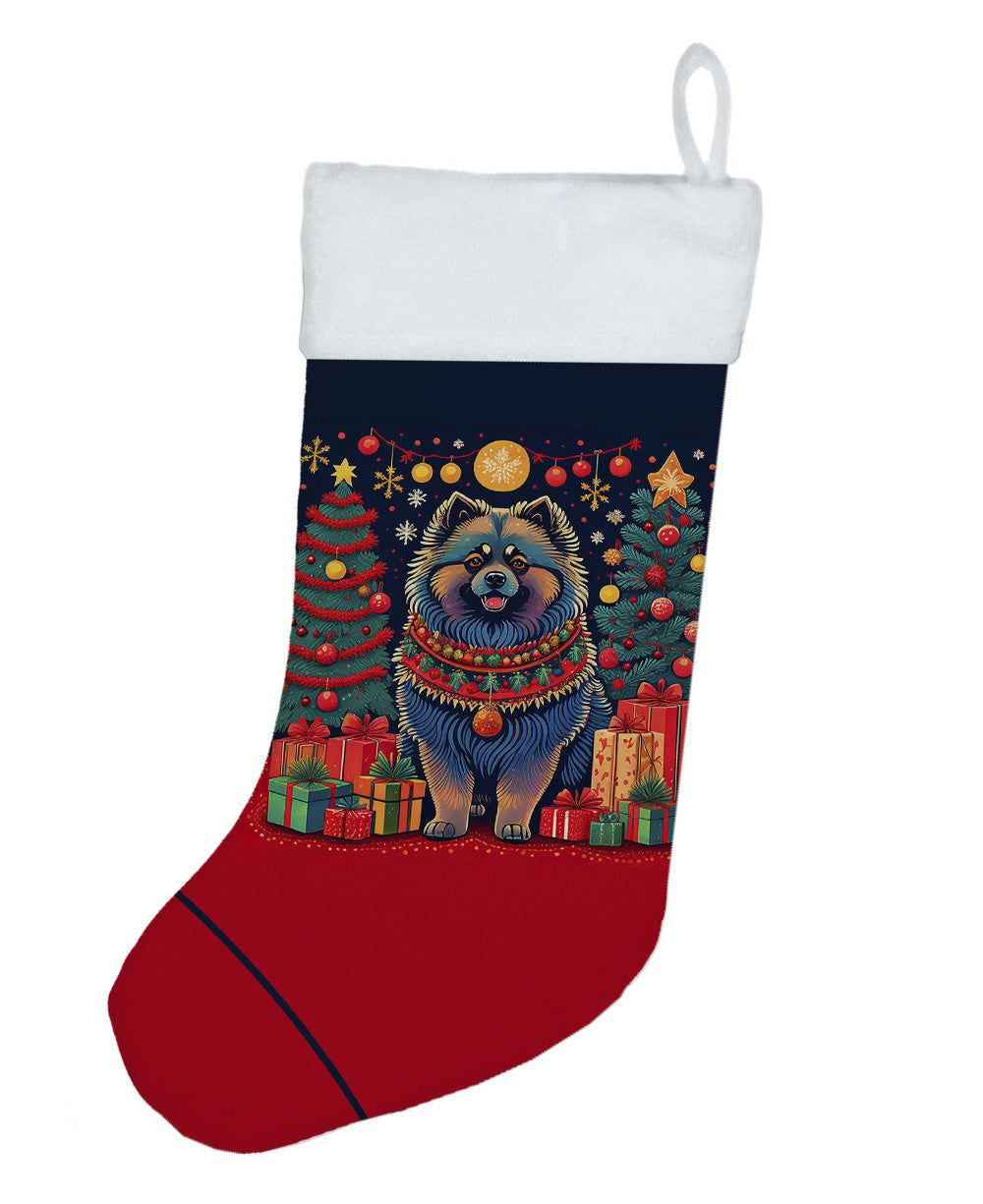 Keeshond -  Christmas Holiday Stocking for Fun Family Decorations