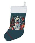White Poodle -  Christmas Holiday Stocking for Family Decorations