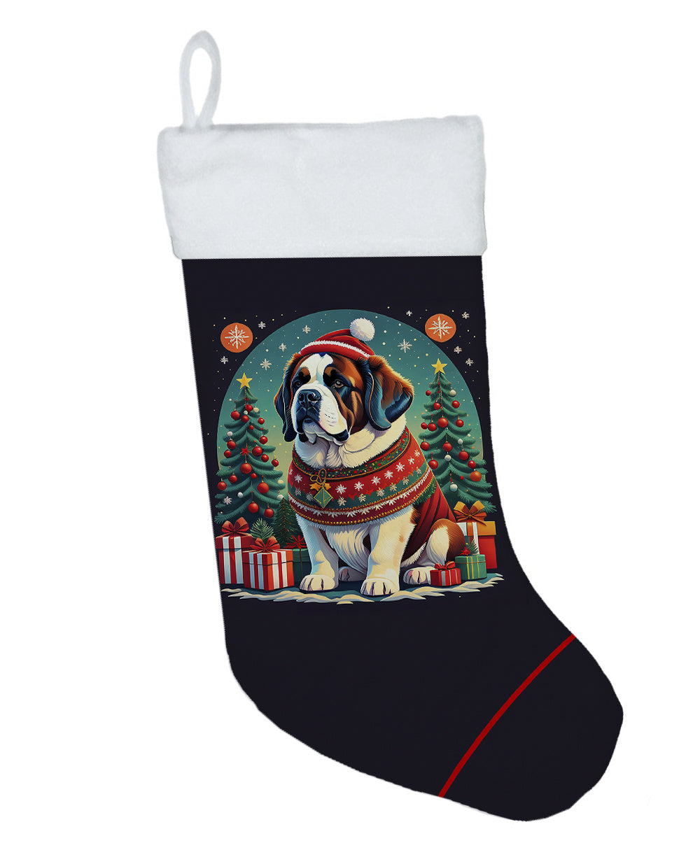 Saint Bernard - Christmas Holiday Stocking for Fun Family Decorations