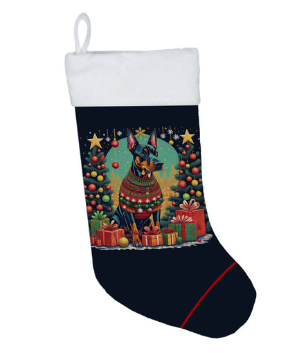 Doberman Pinscher -  Christmas Holiday Stocking for Family Decorations