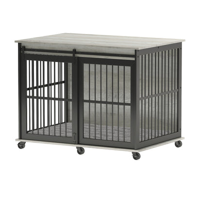 Sliding Iron Door Crate/Kennel with Mat for Dogs