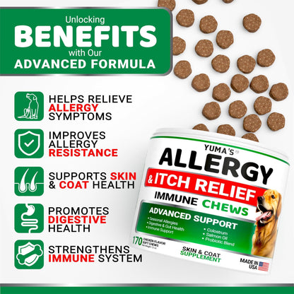 Yuma's - Allergy Relief Chews for Itching Skin Treatment for Dogs