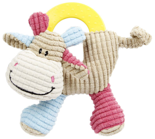 Pet Life 'Moo-cifier' Plush Squeaking and Rubber Teething Dog Toy