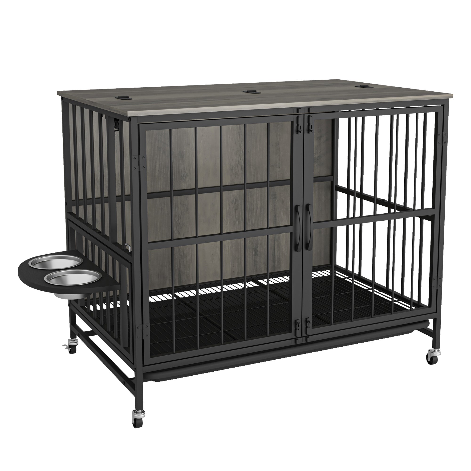 Modern Furniture Style Double-Door Kennel for Dogs