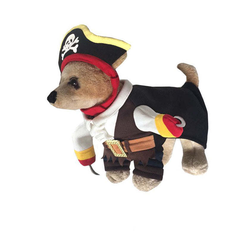 Pet Life - Captain Snuggles Pirate Halloween Costume for Dogs and Cats