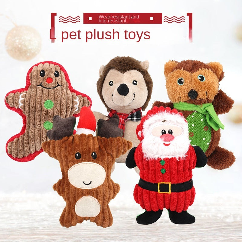 Christmas Fun Festive Chew Squeaker Toys for Dogs