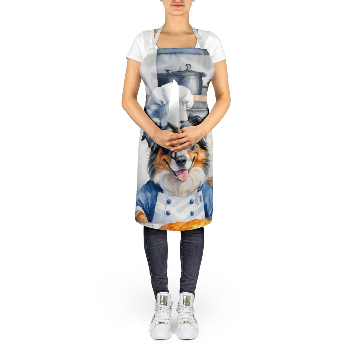 Australian Shepherd - The Chef Apron for Adult Women and Men - Unisex Large