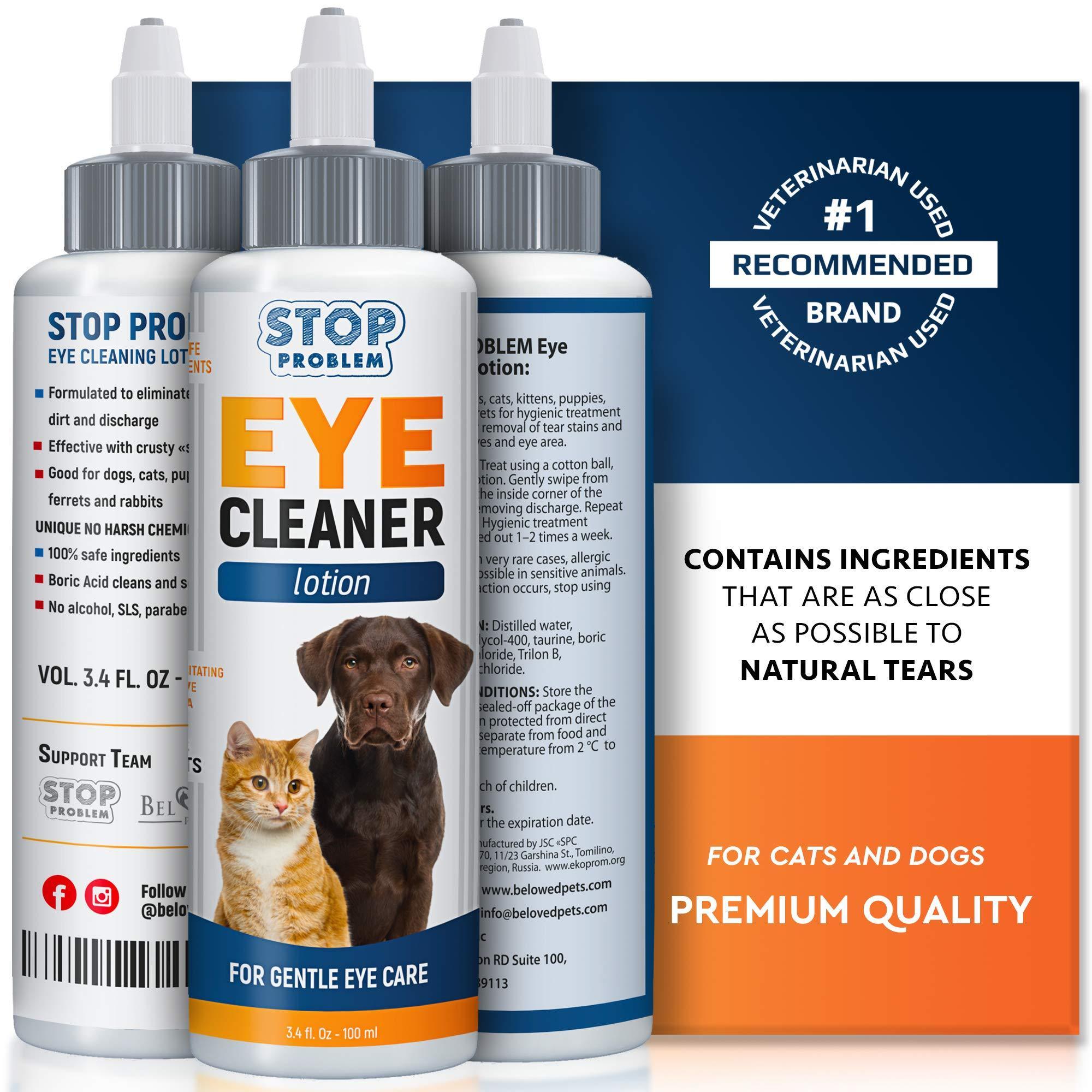 All Pet Eye Wash Drops Treatment for Relief of Allergies, Runny Dry Eyes, Pain Free