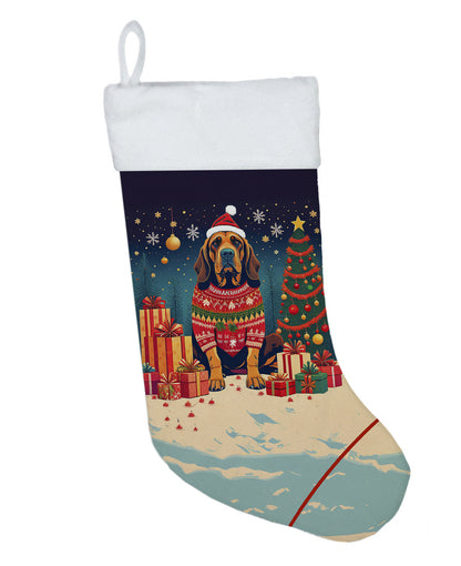 Bloodhound - Christmas Holiday Stocking for Family Decorations