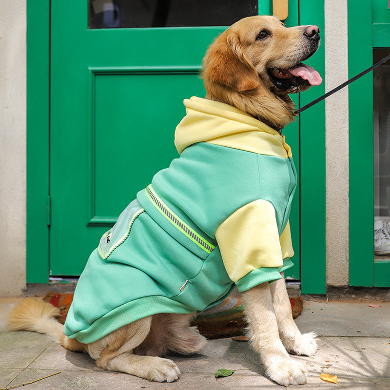 Autumn and Winter Hooded Sweatshirt for Big Breed Dogs