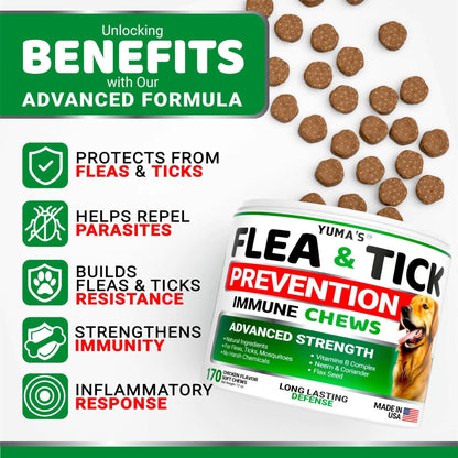 Yuma's - Natural Flea and Tick Prevention Chewables for Dogs