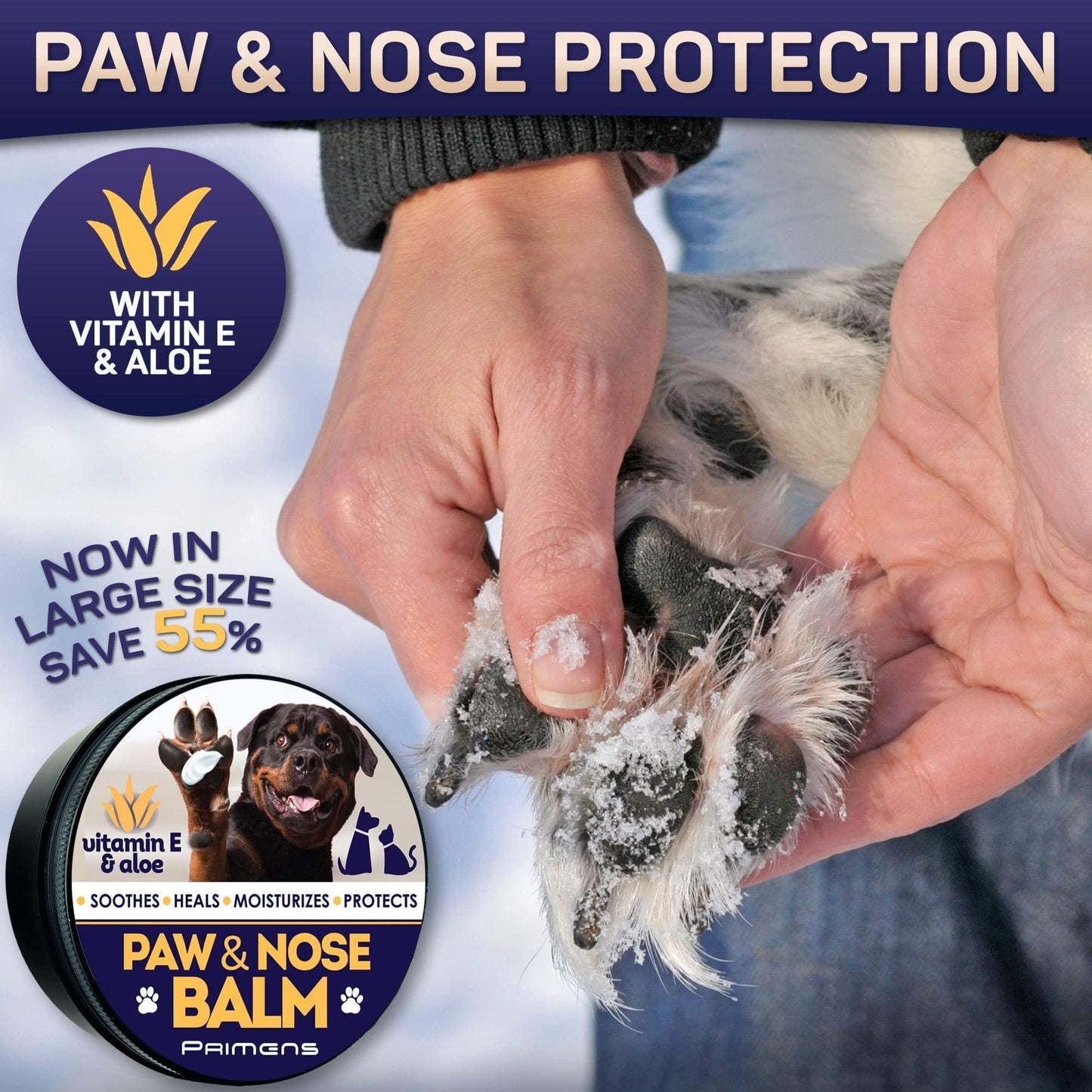 Natural Paw and Nose Balm Protection for Dogs