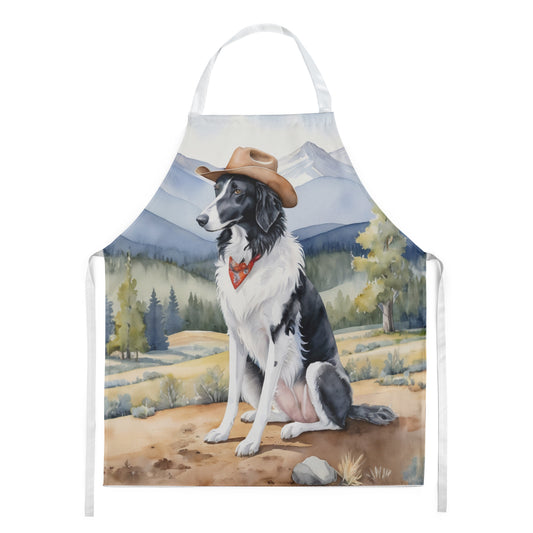 Borzoi Russian Wolfhound - Welcome Cowboy Apron for Cooking, Baking and Crafts for Adult Women and Men - Unisex Large