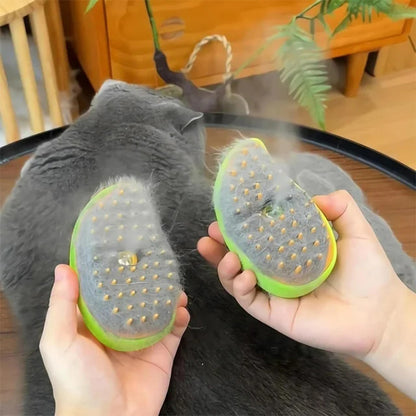 3 In 1 Grooming Steam Cleaning Brush for Cats Dogs - USB Rechargeable