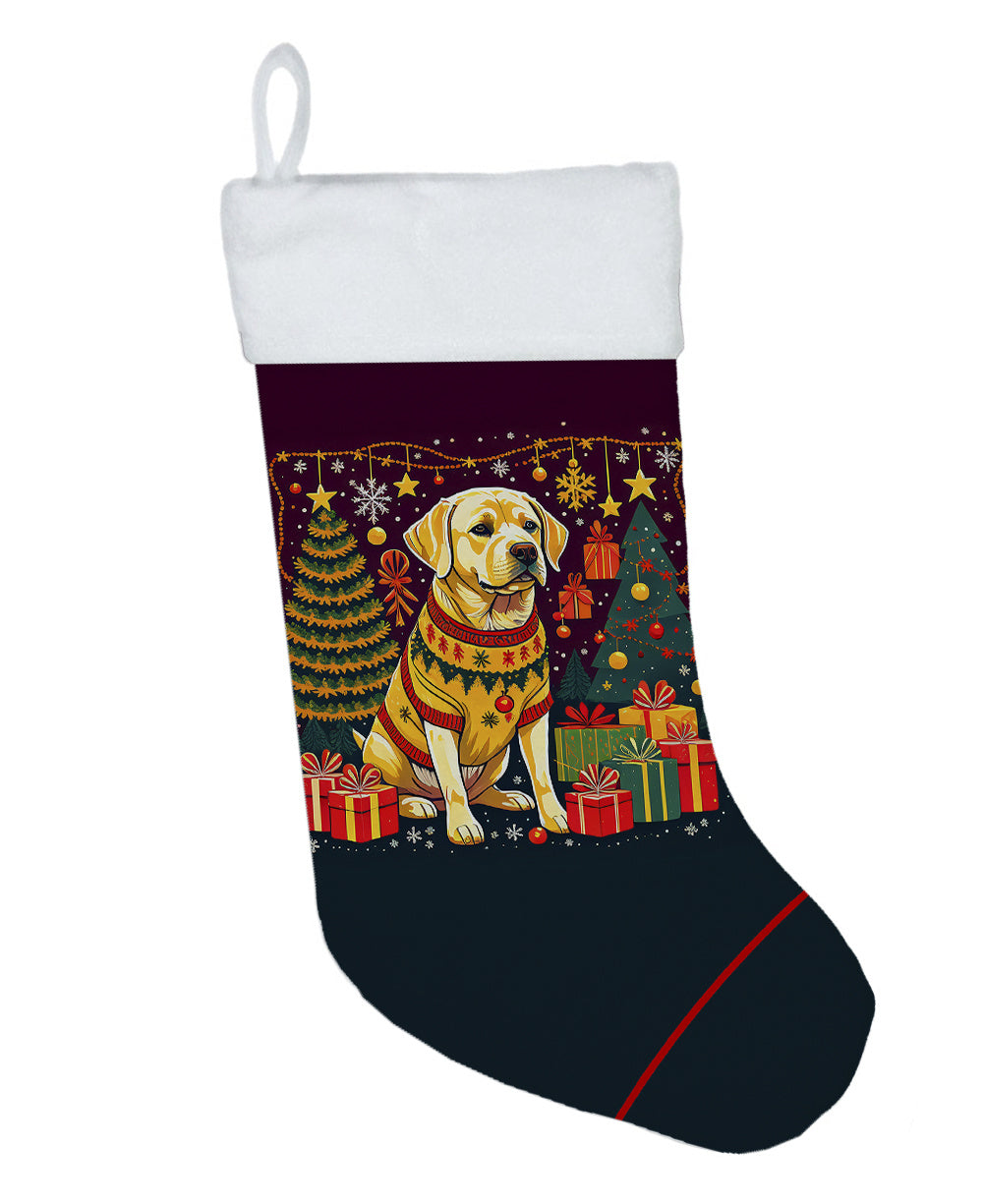 Yellow Labrador Retriever -  Christmas Holiday Stocking for Family Decorations