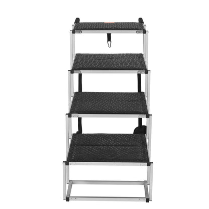 Folding 4-step Aluminum Dog Steps for Loads up to 250 lbs