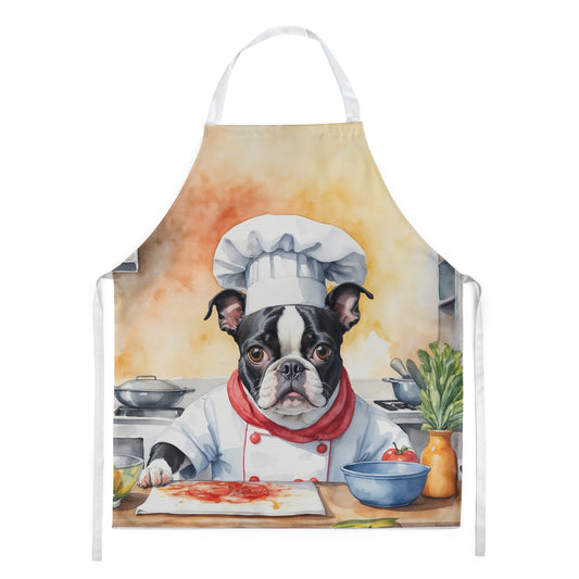 Boston Terrier 2 - The Chef Apron for Adult Women and Men - Unisex Large