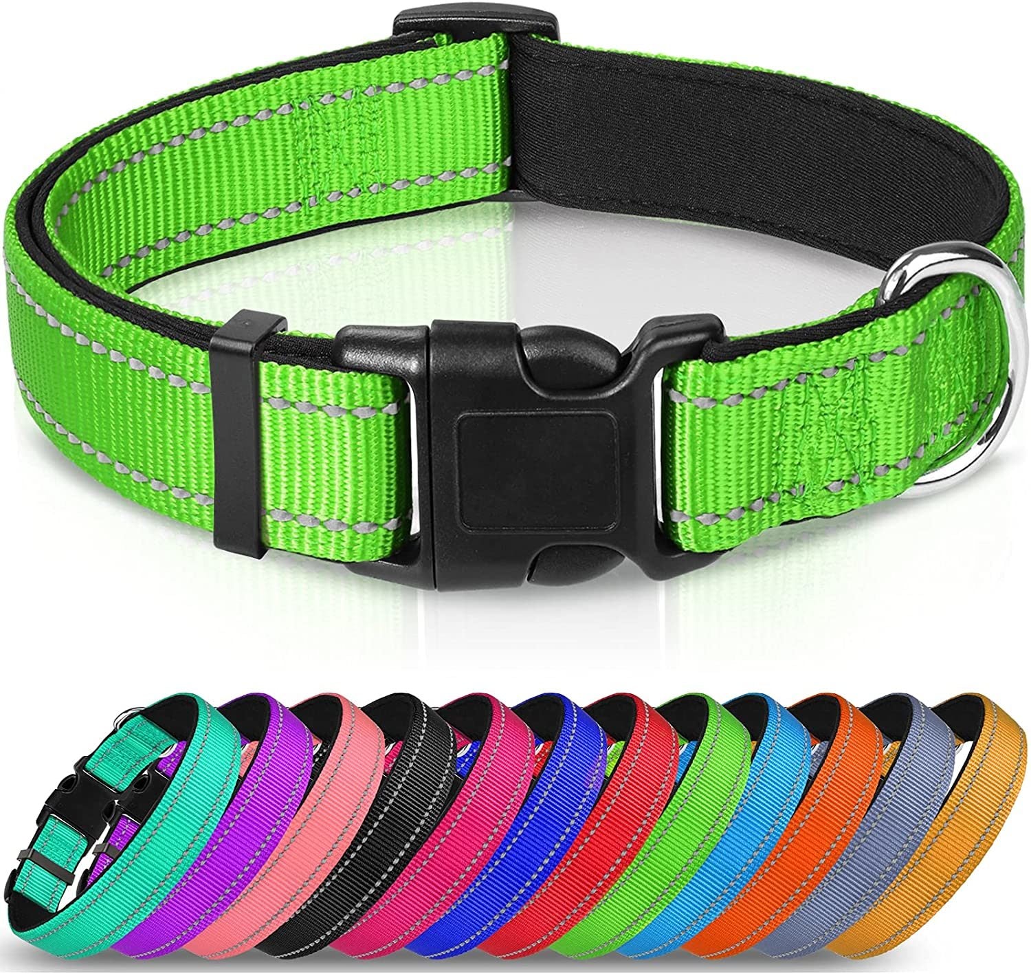 Soft Neoprene Padded Breathable Reflective Dog Collar