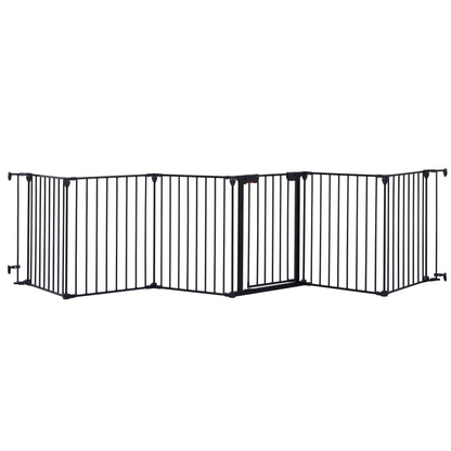 Adjustable 6 Panel Gate for Indoors Dog Safety - 150 inches