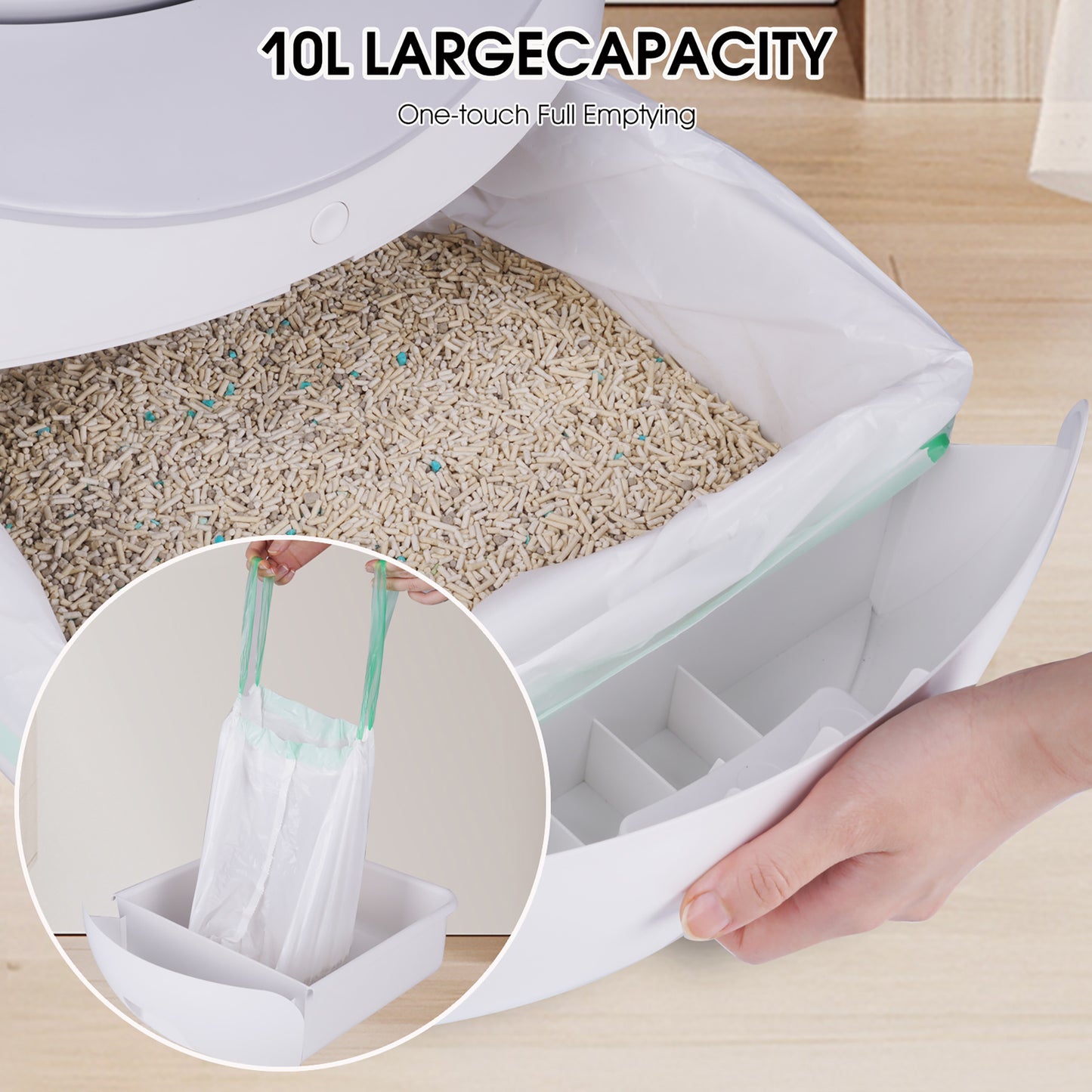 Smart Automatic Scooping and Odor Removal Litter Box for Cats