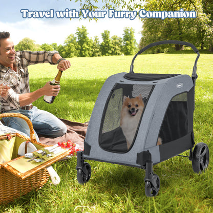 Foldable Stroller Designed for Extra Large Dogs