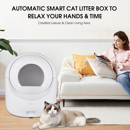 Smart Automatic Scooping and Odor Removal Litter Box for Cats