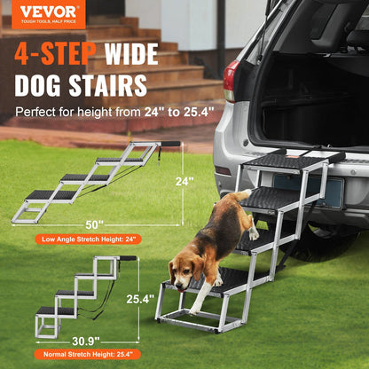 4-step Folding Steps for Loads up to 150 lbs for Dogs