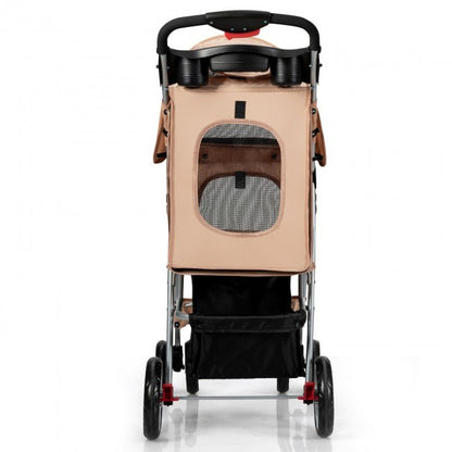 Foldable 4-Wheel Stroller with Storage Basket For Dogs and Cats